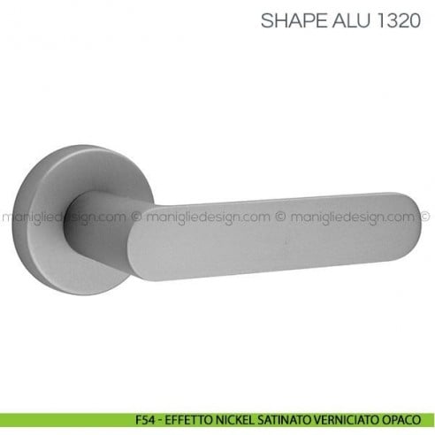 Maniglia per porta Shape Alu Fimet Handles F54 - Effetto Nickel Satinato Verniciato Opaco