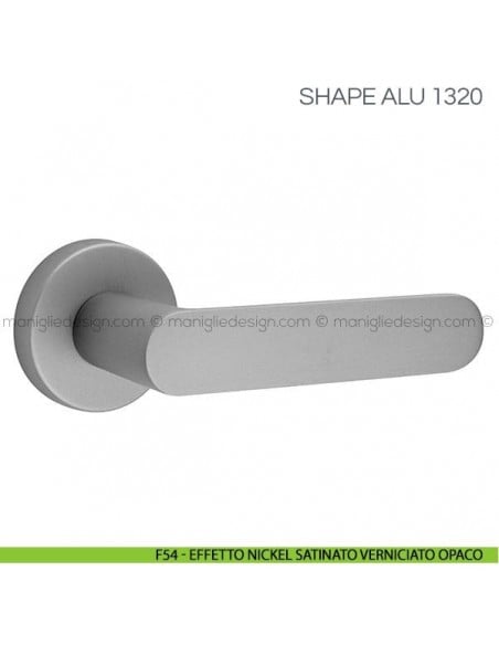 Maniglia per porta Shape Alu Fimet Handles F54 - Effetto Nickel Satinato Verniciato Opaco