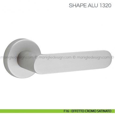 Maniglia per porta Shape Alu Fimet Handles F16 - Effetto Cromo Satinato