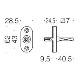 Movimento DK 40 senza scatti per maniglia finestra Antologhia 2