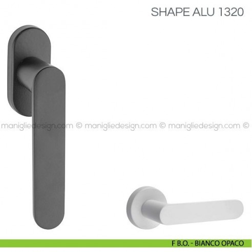 Maniglia per finestra martellina DK Shape Alu Fimet Handles F B.O. - Bianco Opaco