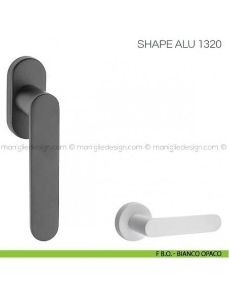 Maniglia per finestra martellina DK Shape Alu Fimet Handles F B.O. - Bianco Opaco