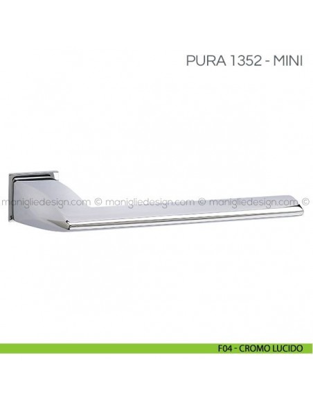 Maniglia per porta Pura Fimet Handles con rosetta mini F04 - Cromo Lucido