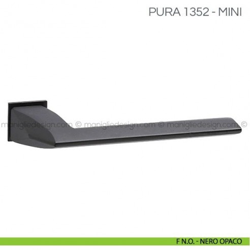 Maniglia per porta Pura Fimet Handles con rosetta mini F N.O. - Nero Opaco