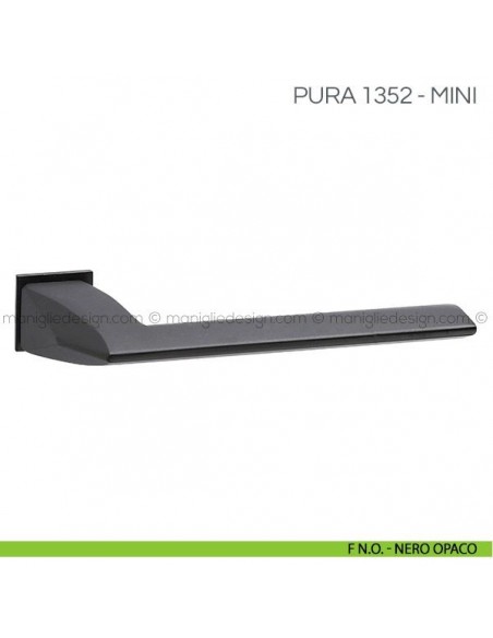 Maniglia per porta Pura Fimet Handles con rosetta mini F N.O. - Nero Opaco