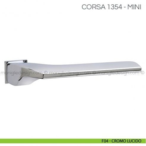 Maniglia per porta Corsa Fimet Handles con rosetta mini F04 - Cromo Lucido