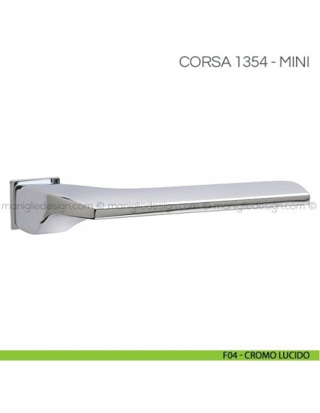 Maniglia per porta Corsa Fimet Handles con rosetta mini F04 - Cromo Lucido