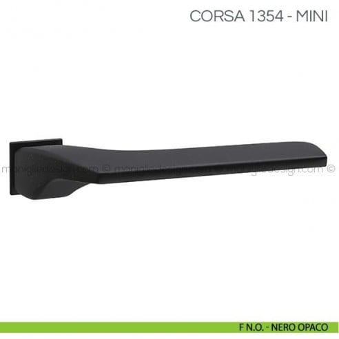 Maniglia per porta Corsa Fimet Handles con rosetta mini F N.O. - Nero Opaco