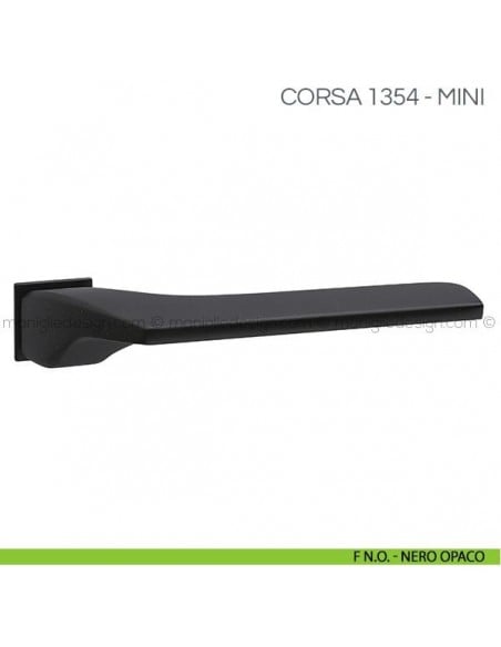 Maniglia per porta Corsa Fimet Handles con rosetta mini F N.O. - Nero Opaco