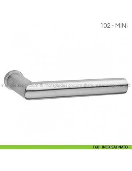 Maniglia per porta 102 in acciaio inox Fimet Handles con rosetta mini F60 - Inox Satinato