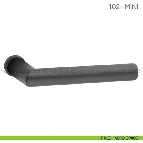 Maniglia per porta 102 in acciaio inox Fimet Handles con rosetta mini F N.O. - Nero Opaco
