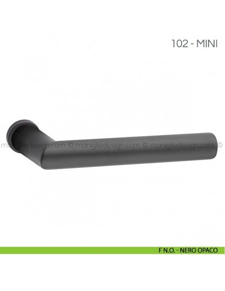 Maniglia per porta 102 in acciaio inox Fimet Handles con rosetta mini F N.O. - Nero Opaco