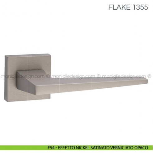 Maniglia per porta Flake Fimet Handles F54 - Effetto Nickel Satinato Verniciato Opaco