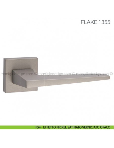 Maniglia per porta Flake Fimet Handles F54 - Effetto Nickel Satinato Verniciato Opaco