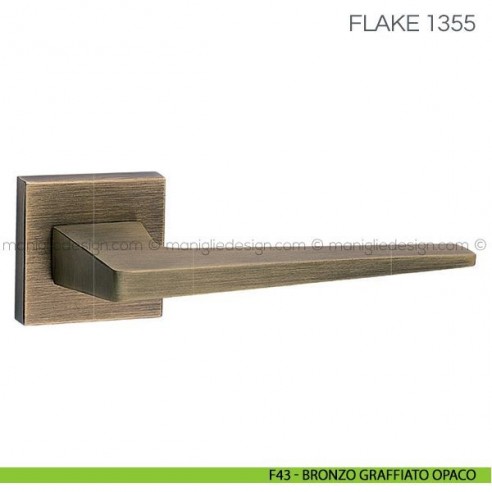 Maniglia per porta Flake Fimet Handles F43 - Bronzo Graffiato Opaco
