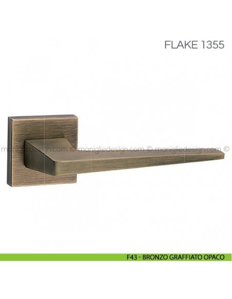 Maniglia per porta Flake Fimet Handles F43 - Bronzo Graffiato Opaco