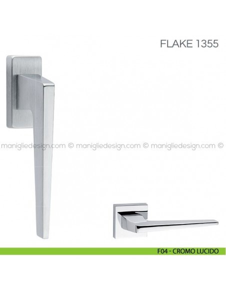 Maniglia per finestra martellina DK Flake Fimet Handles F04 - Cromo Lucido