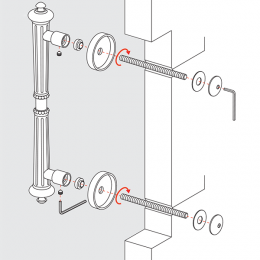 Kit fissaggio PS maniglione Antologhia