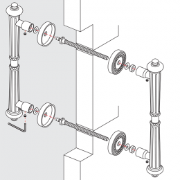 Kit fissaggio PA maniglione Antologhia