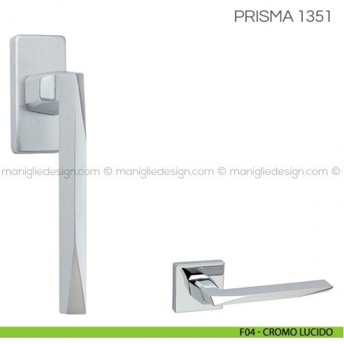 Maniglia per finestra martellina DK Prisma Fimet Handles F04 - Cromo Lucido