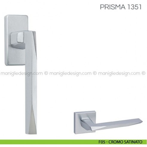 Maniglia per finestra martellina DK Prisma Fimet Handles F05 - Cromo Satinato