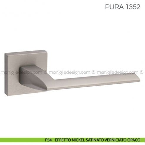 Maniglia per porta Pura Fimet Handles F54 - Effetto Nickel Satinato Verniciato Opaco