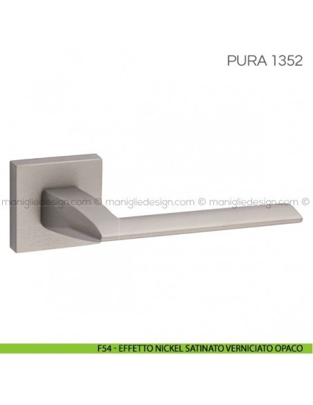 Maniglia per porta Pura Fimet Handles F54 - Effetto Nickel Satinato Verniciato Opaco