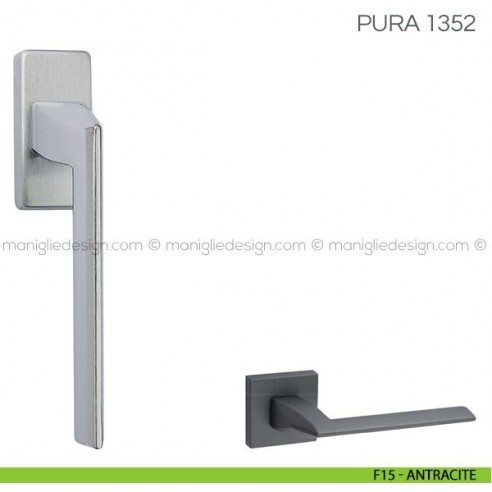 Maniglia per finestra martellina DK Pura Fimet Handles F15 - Antracite