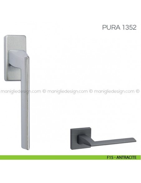 Maniglia per finestra martellina DK Pura Fimet Handles F15 - Antracite