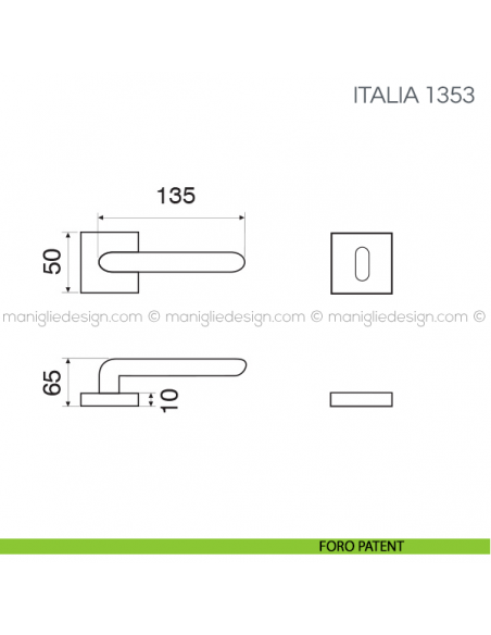 Maniglia per porta Italia Fimet Handles foro patent