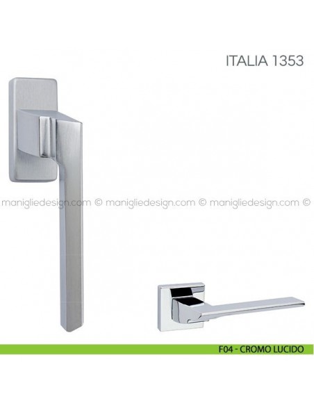 Maniglia per finestra martellina DK Italia Fimet Handles F04 - Cromo Lucido