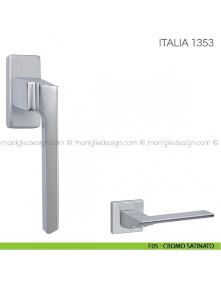 Maniglia per finestra martellina DK Italia Fimet Handles F05 - Cromo Satinato