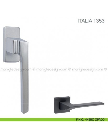 Maniglia per finestra martellina DK Italia Fimet Handles F N.O. - Nero Opaco