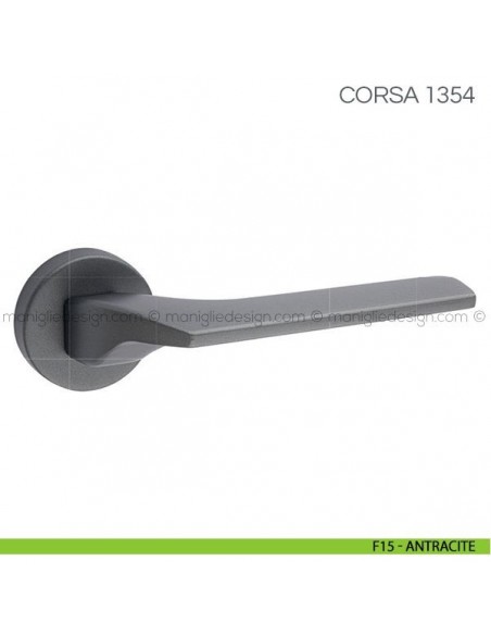Maniglia per porta Corsa Fimet Handles con rosetta tonda F15 - Antracite