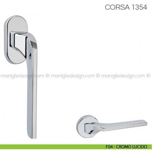 Maniglia per finestra martellina DK Corsa Fimet Handles F04 - Cromo Lucido