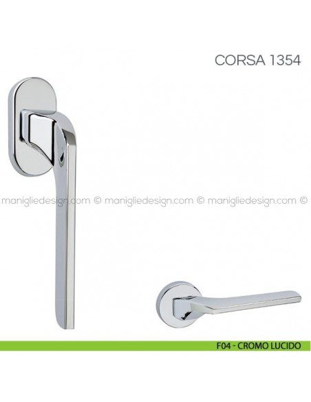 Maniglia per finestra martellina DK Corsa Fimet Handles F04 - Cromo Lucido