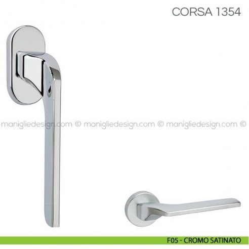 Maniglia per finestra martellina DK Corsa Fimet Handles F05 - Cromo Satinato