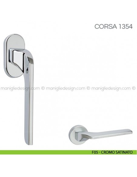 Maniglia per finestra martellina DK Corsa Fimet Handles F05 - Cromo Satinato