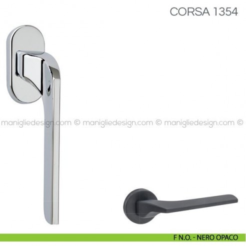 Maniglia per finestra martellina DK Corsa Fimet Handles F N.O. - Nero Opaco