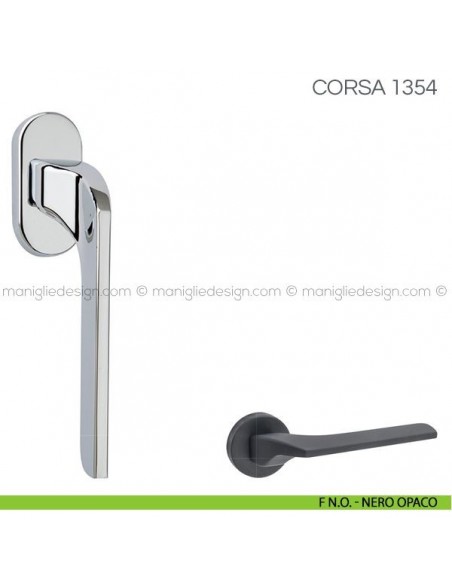 Maniglia per finestra martellina DK Corsa Fimet Handles F N.O. - Nero Opaco