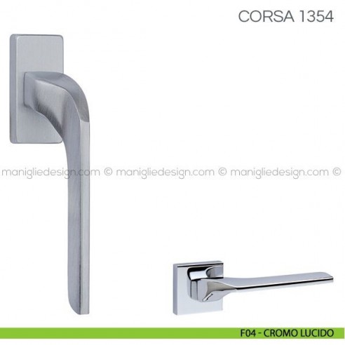 Maniglia martellina DK per finestra Corsa Fimet Handles F04 - Cromo Lucido