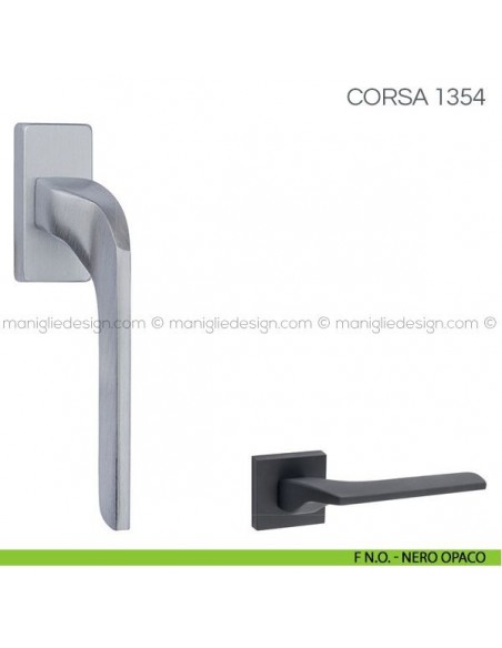 Maniglia martellina DK per finestra Corsa Fimet Handles F N.O. - Nero Opaco