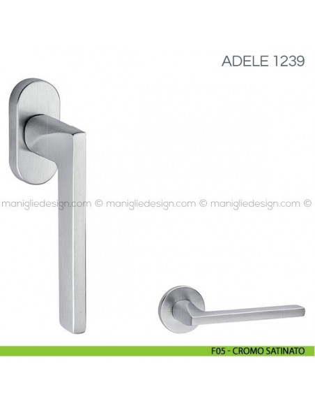 Maniglia per finestra martellina DK Adele Fimet Handles F05 - Cromo Satinato