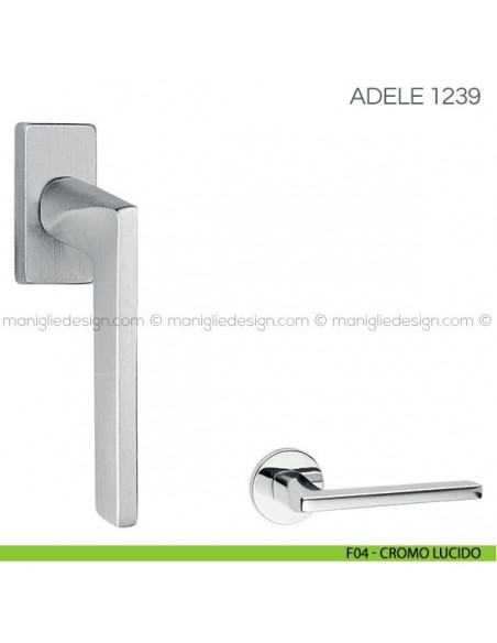 Maniglia martellina DK per finestra Adele Fimet Handles F04 - Cromo Lucido
