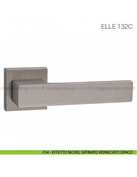 Maniglia per porta Elle Fimet Handles F54 - Effetto Nickel Satinato Verniciato Opaco