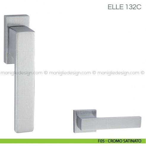 Maniglia per finestra martellina DK Elle Fimet Handles F05 - Cromo Satinato