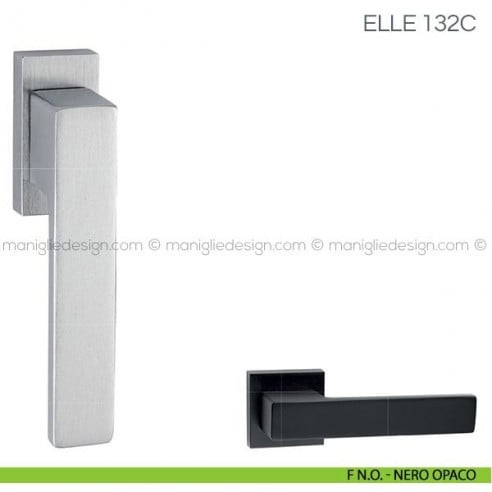Maniglia per finestra martellina DK Elle Fimet Handles F N.O. - Nero Opaco