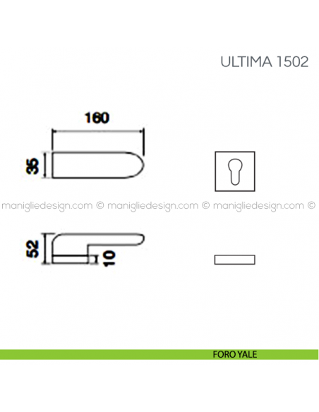 Maniglia per porta Ultima Fimet Handles foro yale