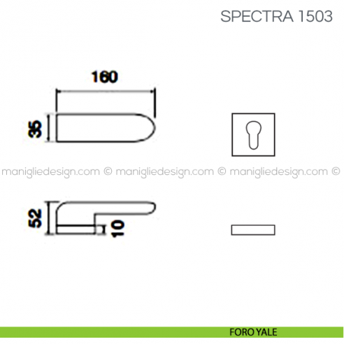 Maniglia per porta Spectra Fimet Handles foro yale