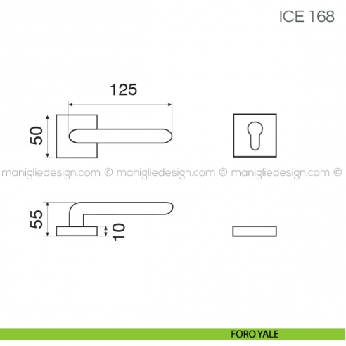 Maniglia per porta Ice Fimet Handles foro yale